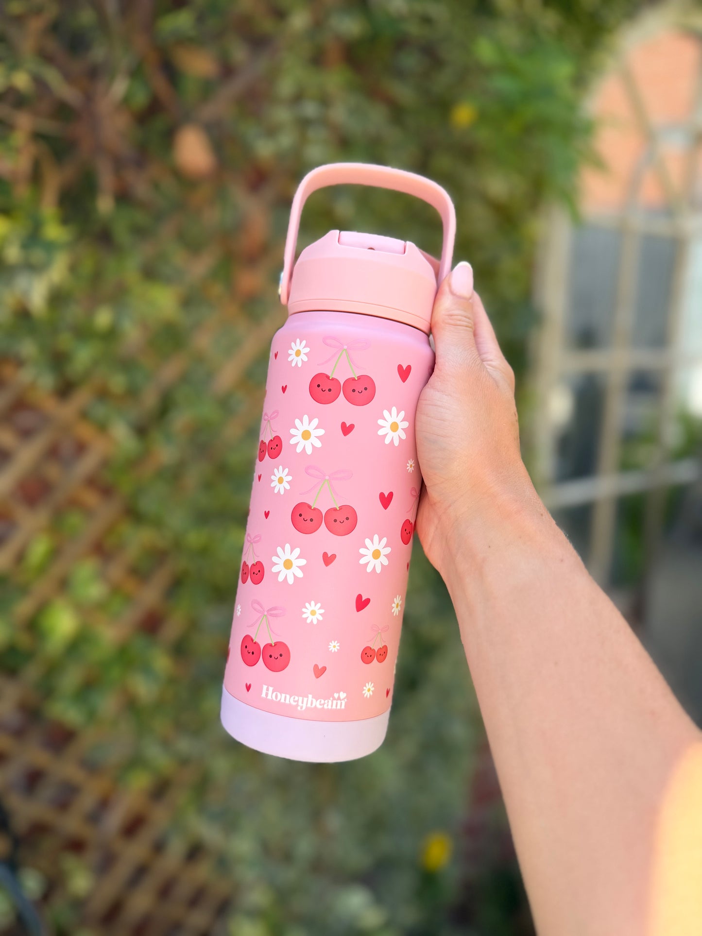 Honeybeam Grown Ups Stainless Steel Water Bottle With Straw 700ml
