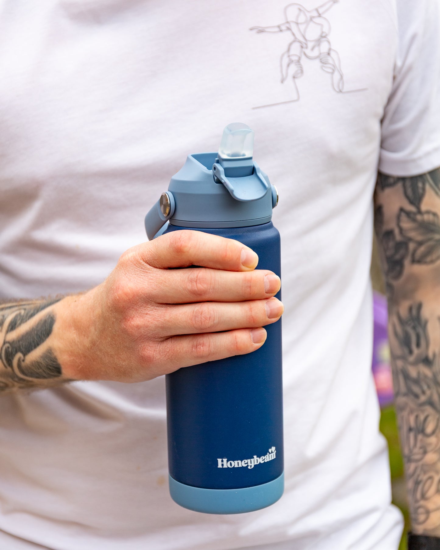 Plain Colour Older Kids/Adult Stainless Steel Water Bottle With Straw 700ml