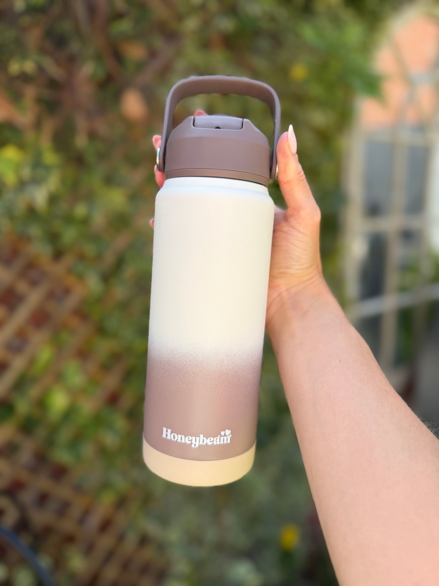 Honeybeam Grown Ups Stainless Steel Water Bottle With Straw 700ml