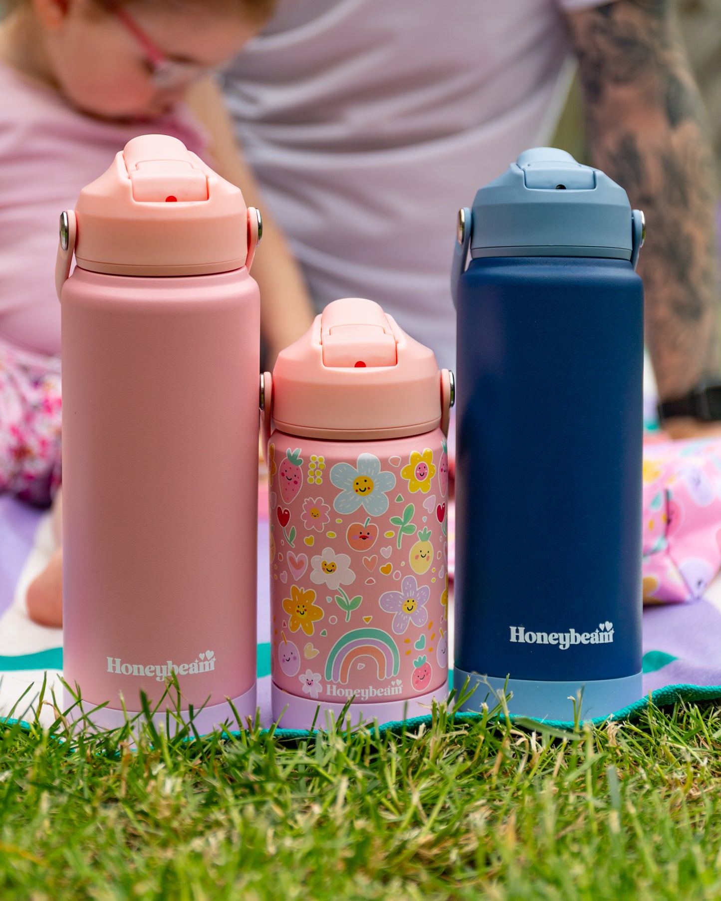 Plain Colour Older Kids/Adult Stainless Steel Water Bottle With Straw 700ml