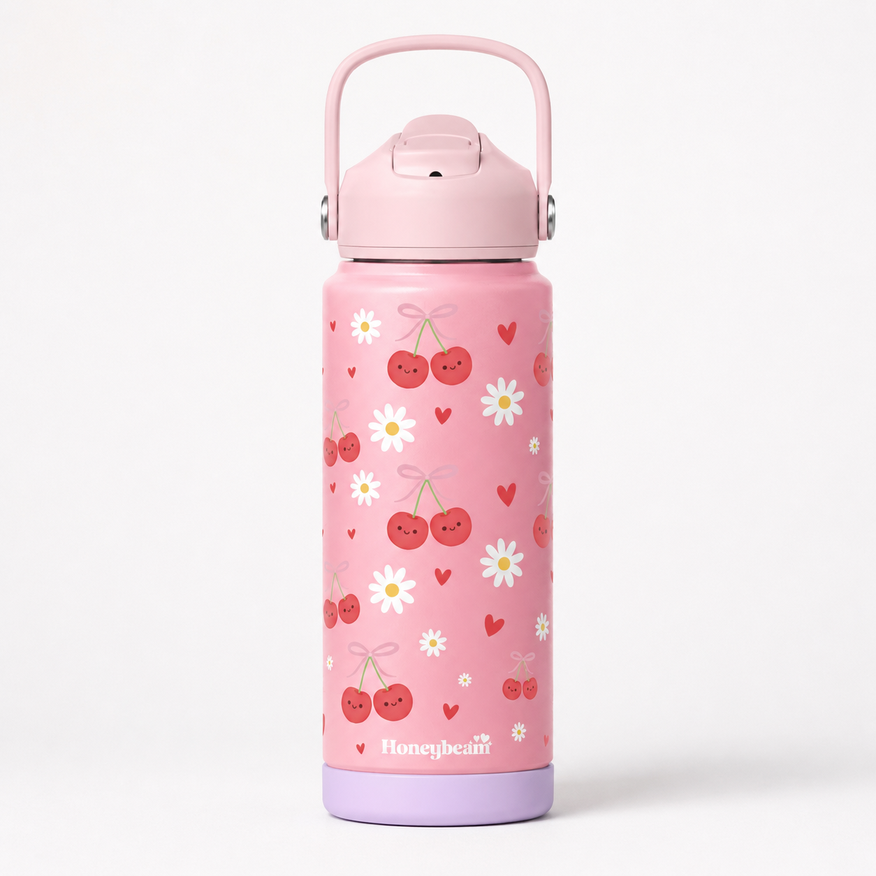 Honeybeam Grown Ups Stainless Steel Water Bottle With Straw 700ml